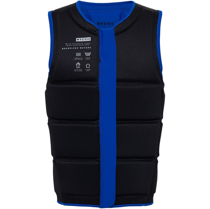 2024 Mystic Mens Star Front Zip Wake Impact Vest 35005.240245 - Blue